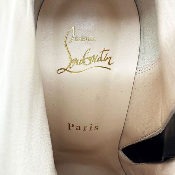 CHRISTIAN LOUBOUTIN Dirdibootie Leather Ankle Boot Size 39.5 US 9 Platform Dirdi - Picture 12 of 14